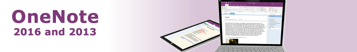 OneNote 2016 and 2013